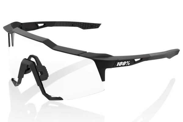 Gafas 100% Speedcraft Soft Tact Negro Lente Espejada Rojo