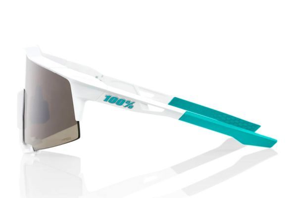 Lunettes 100% Speedcraft SE BORA Blanc - Verres miroirs argentés