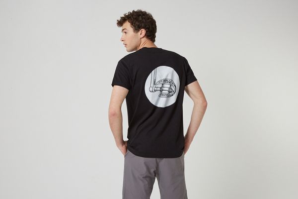 Escapada Cycling Pedal Hard Black T-shirt