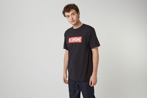 Chrome Horizontal Logo Tee Red - Black