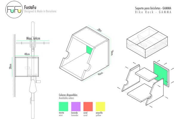 Soporte de pared FustaFu Gamma Menta