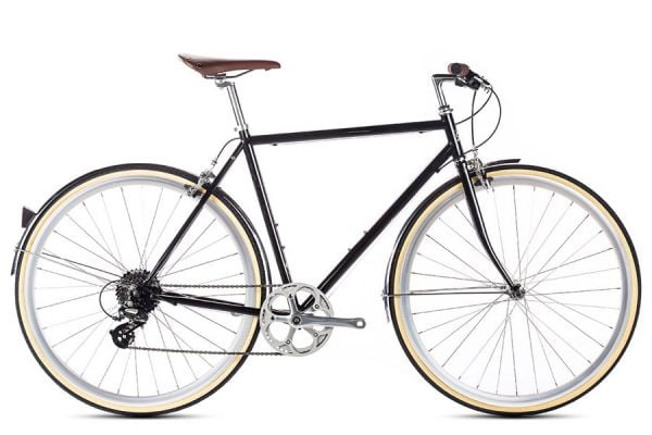 6KU Odyssey 8 Speed City Bike - Delano Black