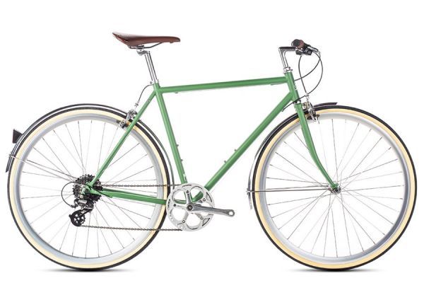 6KU Odyssey 8 Speed City Bike - Silverlake