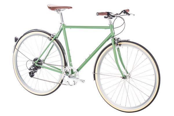 6KU Odyssey 8 Speed City Bike - Silverlake