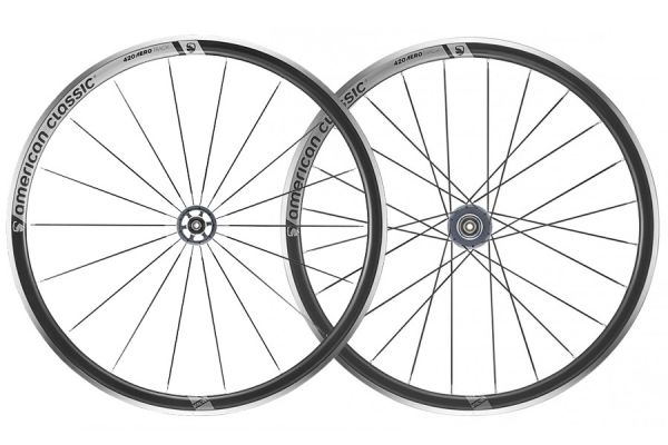 American Classic 420 Aero Tubeless Track Wheelset - Black