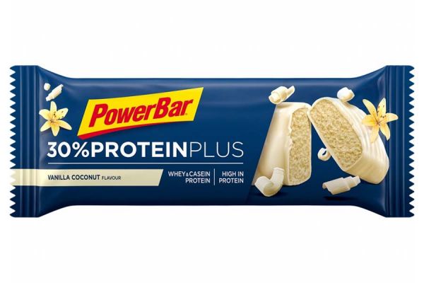 Barre énergétique PowerBar 30% Protein Plus Vanille Noix De Coco x15