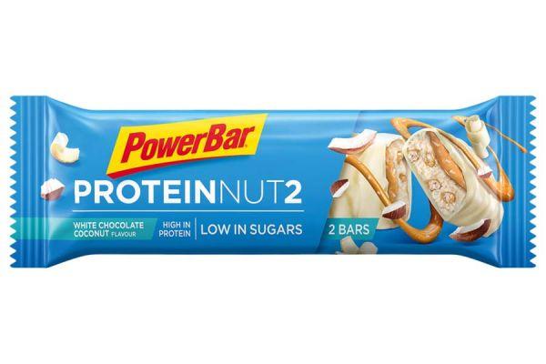 Barrita energética PowerBar Protein Nut2 Chocolate Blanco Coco x18
