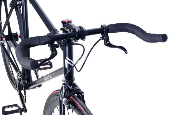 Bicicletta fixie Quella Stealth Nero MK1