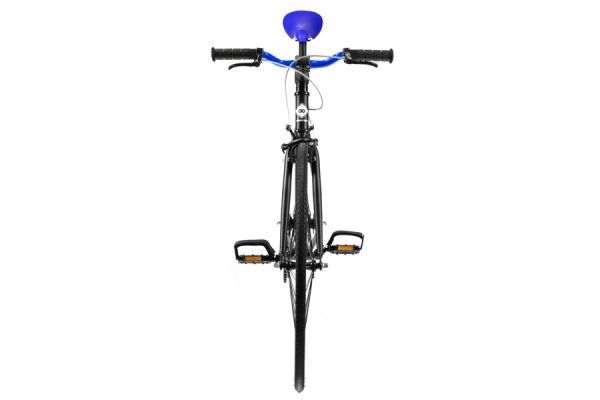 FabricBike Single Speed Bicycle - Matte Black & Blue