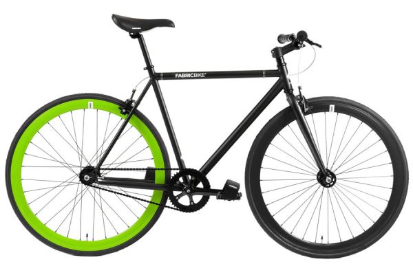 Bicicleta Fixie FabricBike Original Matte Black & Green 2.0