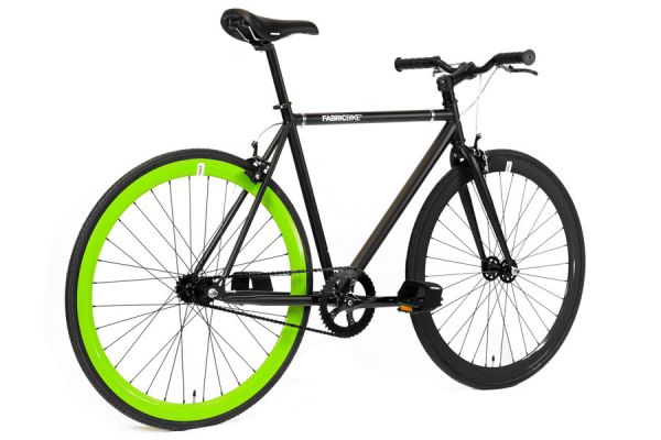 Bicicleta Fixie FabricBike Original Matte Black & Green 2.0