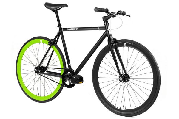 Bicicleta Fixie FabricBike Original Matte Black & Green 2.0