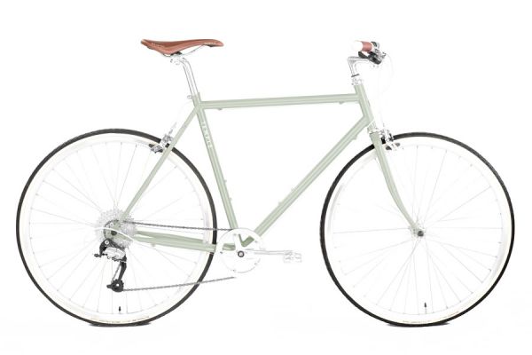 Temple Cycles Classic Lightweight City Bike 9S - Lichen Green