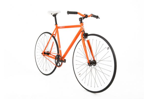 FabricBike Orange & White Fixie Bike