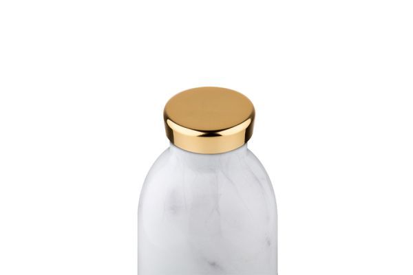 Bidon Acier Inox. 24bottles Clima Bottle - Carrara Blanc