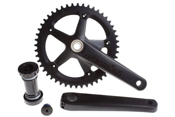 BLB Notorious Track 46T Crankset - Black