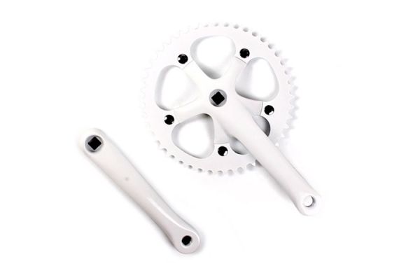 Mighty 46t 165mm Crankset - White