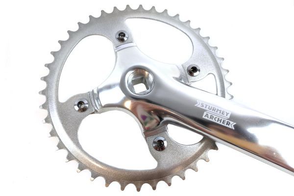 Plato y Biela Sturmey Archer 42d Plata