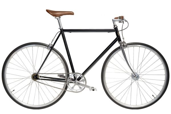 Vélo Single Speed Jitensha Tokyo Black/Alu/Camel