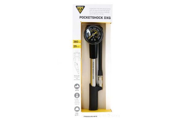 Topeak Pocketshock DXG Bike Pump Pressure gauge - Silver