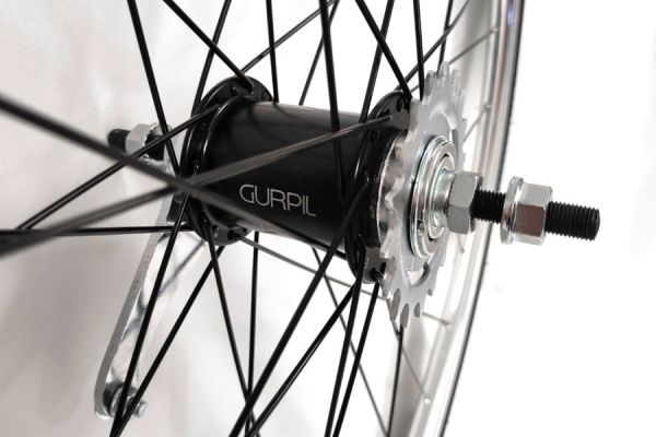 Roue Arrière Rétropédalage Santafixie 30mm + Chambre à air + Pneu Argent