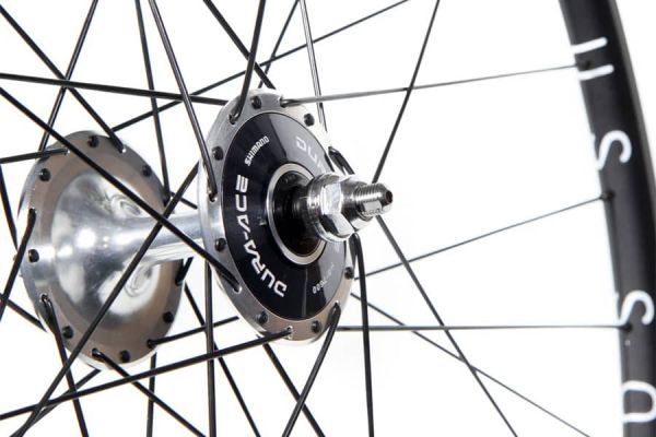 Mozzo anteriore Shimano Dura-Ace Track HB-7600 142 mm 32 buche Argento