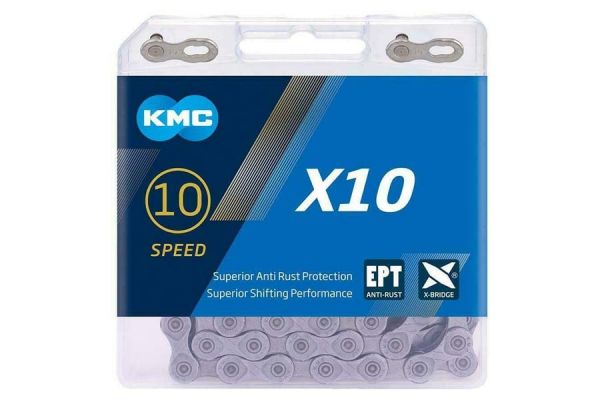 Catena KMC X10EPT 10V 114 Maglie Argento