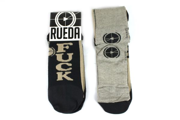 Rueda Fuck Cars Socken - schwarz/grau