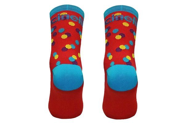 Calcetines Cinelli Caleido Dots Rojo