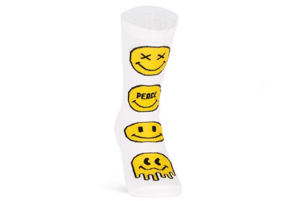 Chaussettes Pacific and Co Smiley Blanc