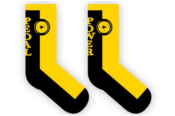 Rueda Pedal Power Socken - schwarz/gelb