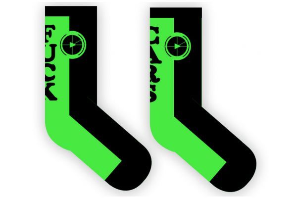 Rueda Festival Fuck Cars Cyclist Socks - Green