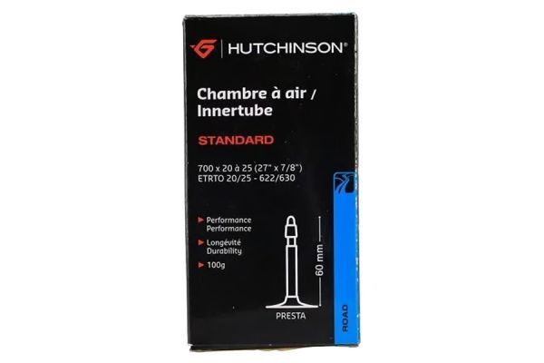 Chambre à air Hutchinson Standard Presta 700x20-25-60mm Noir