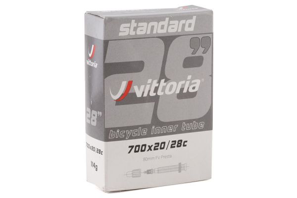 Vittoria Standard 700x20/28C Presta Inner Tube 80mm Black