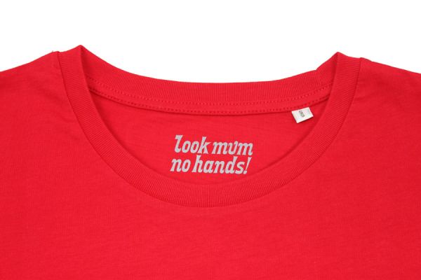 Look Mum No Hands! T-Shirt - rot/weiß