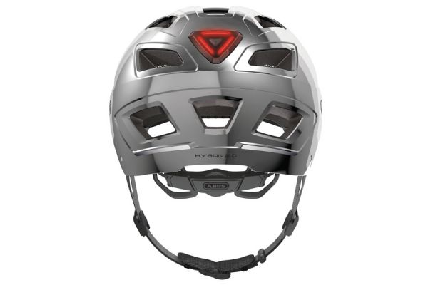 Casco Abus Hyban 2.0 Chrome Silver