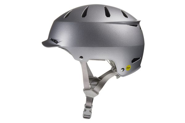 Casque Bern Hendrix Metallic Silver Hatstyle MIPS Argent