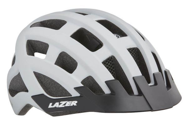 Lazer Compact DLX Cykelhjelm Net+Led Hvid 