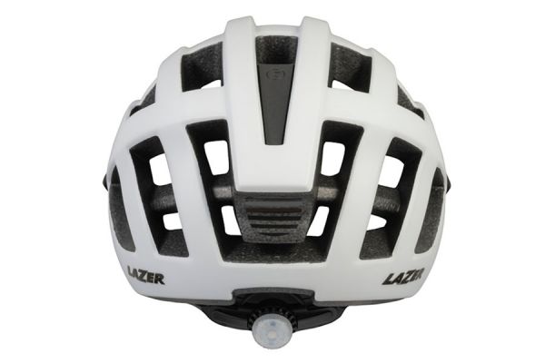 Lazer Compact DLX Cykelhjelm Net+Led Hvid 