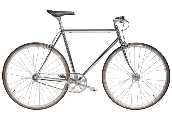 Bicicletta Single Speed Jitensha Tokyo Chrome/Alu/Black