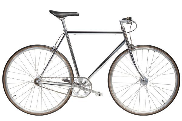 Jitensha Tokyo Chrome/Alu/Black Single Speed Fiets