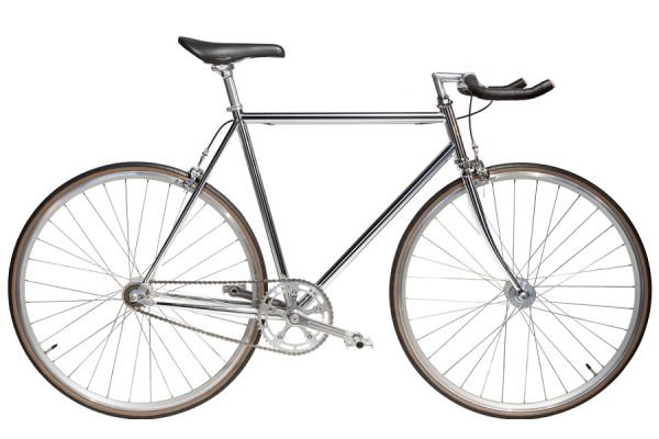 Jitensha Tokyo Fixie & Single-speed cykel - Krom / Alu / Sort