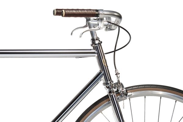 Jitensha Singlespeed ​​Fahrrad - Chrome/Alu/Brown