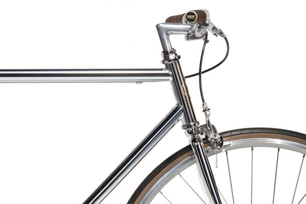 Jitensha Singlespeed ​​Fahrrad - Chrome/Alu/Brown