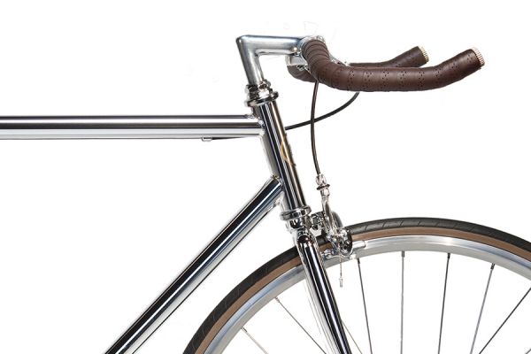 Jitensha Tokyo Single Speed Bike - Chrome/Alu/Brown