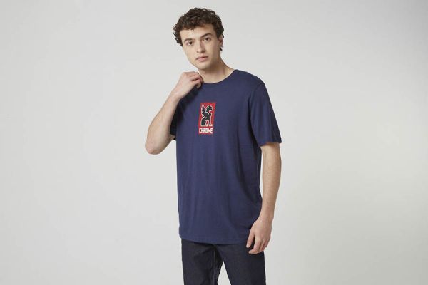 T-shirt Chrome Lock Up Bleu foncé