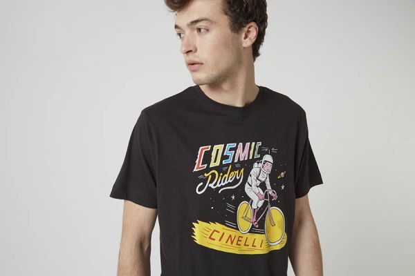 T-shirt Cinelli Cosmic Rider Noir