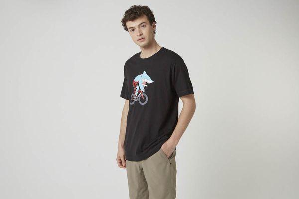 Cinelli Shark T-shirt Zwart