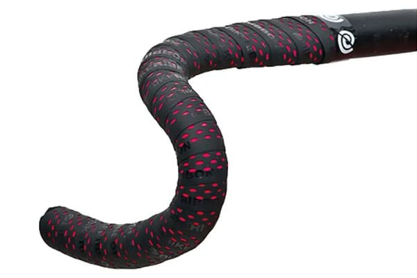 Cinta de manillar Bike Ribbon Drops Perforado Rojo Negro