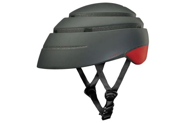 Casco Closca Loop Plegable Graphite-Rojo